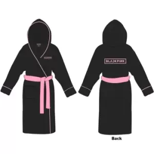 Image of BlackPink - Logo Unisex Large - X Large Bathrobe - Black