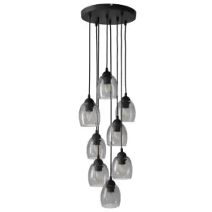Image of Brillant Cluster Pendant Ceiling Light Black, Smokey 35cm