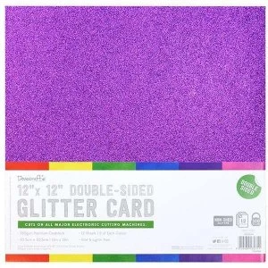 Image of Dovecraft 12" x 12" Double-Sided Glitter Card Bumper Pack Rainbows 350gsm 12 Sheets