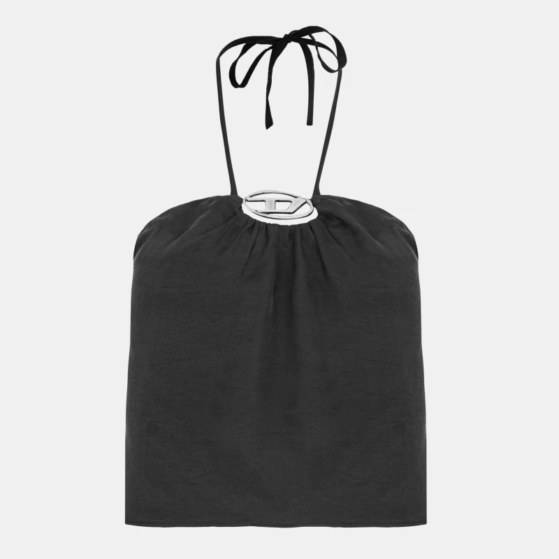Image of Diesel Womens Adjustable Wrap Top Jet Black female 4 (36)