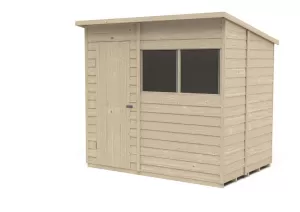 Image of Forest Garden 7 x 5ft Pent Overlap Pressure Treated Potting Shed