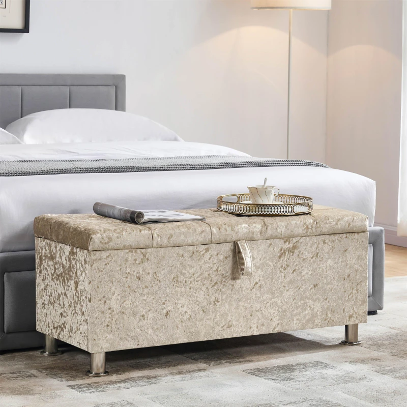 Image of Lassic Vida Designs Valencia Storage Ottoman UKFR Champagne Crush unisex One Size