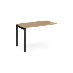 Image of Adapt add on unit single 1200mm x 600mm - Black frame and oak top