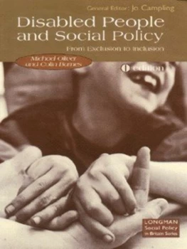 Image of Disabled People and Social Policy by Prof M.J. Oliver Book
