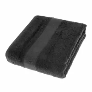 Image of HOMESCAPES Turkish Cotton Black Jumbo Towel - Black