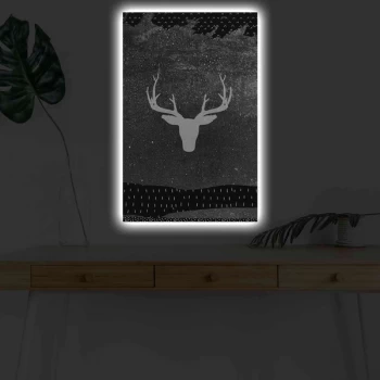 Image of 4570KARDACT - 013 Multicolor Decorative LED Lighted Canvas Painting