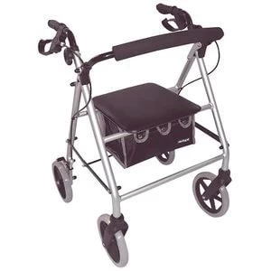 Image of Aidapt Lightweight Rollator In Silver With Bag