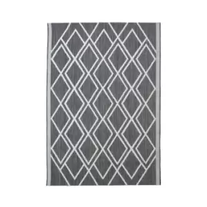 Image of County Diamonds Indoor/Outdoor Rug - Silver - 160x230cm