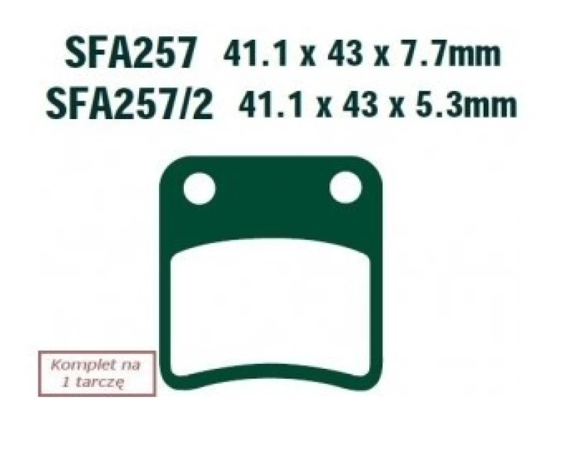 Image of EBC Brakes SFA257/2 Brake pad set Brake Pad Set,disc brake (402)