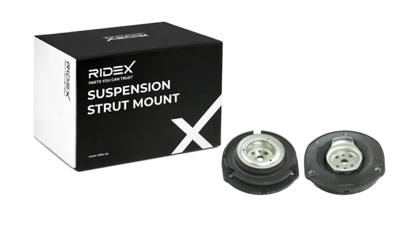 Image of RIDEX 1180S0901 Top strut mount Front Axle, without ball bearing Suspension Strut Support Bearing (1180)