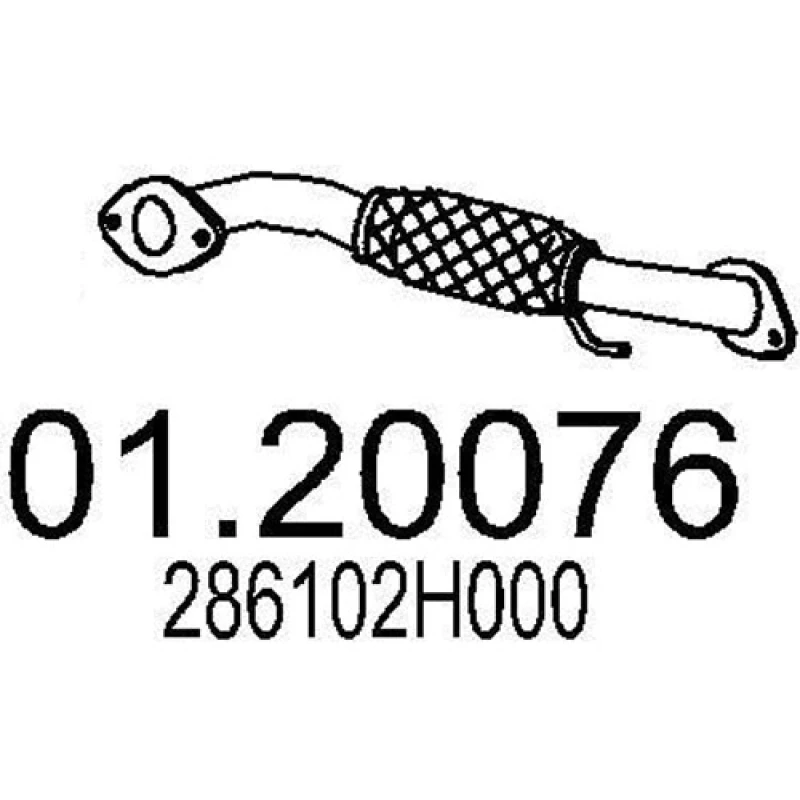 Image of MTS 01.20076 Exhaust Pipe Front, Length: 380mm Exhaust Pipe (17)