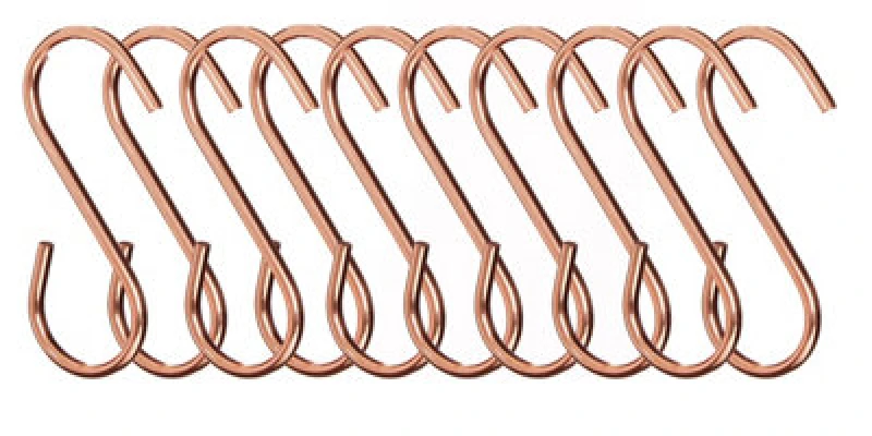 Image of Premier Housewares Sorello Set of 10 Hanging Hooks Rose Gold