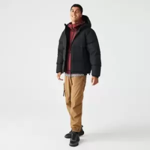 Image of Mens Lacoste Quilted Water-Repellent Short Jacket Size 48 Black