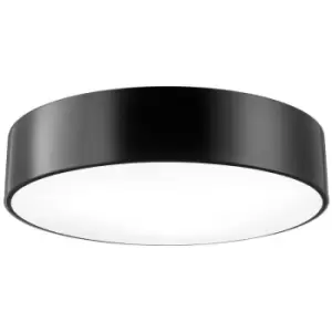 Image of Merano - Indiana 3 Light Cylindrical Ceiling Light Black Metal, LED E27