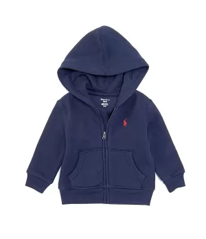 Image of Polo Ralph Lauren Babys' Hooded Top - Cruise Navy - 18 Months