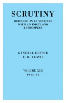 Image of Scrutiny by F. R. Leavis Book