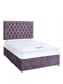 image of Luxe Collection By Silentnight Florence 1000 Memory Divan Bed And Storage Options Includes Headboard Violet