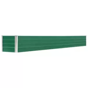 image of Vidaxl Garden Raised Bed Galvanised Steel 320x40x45cm Green