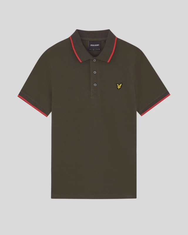 Image of Lyle & Scott Mens Tipped Polo Shirt in Black