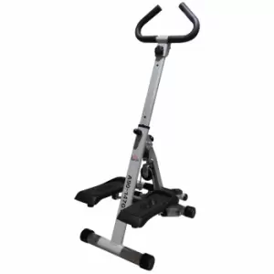 Image of Homcom Foldable Adjustable Step Machine W/ Handlebar Lcd Display, Grey