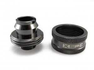 Image of XSPC G1/4" to 1/2" ID 3/4" OD Compression Fitting (Black Chrome) V2