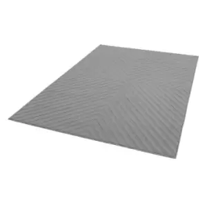 Image of Antibes AN07 Light Grey Arrow 160cm x 230cm Rectangle - Grey