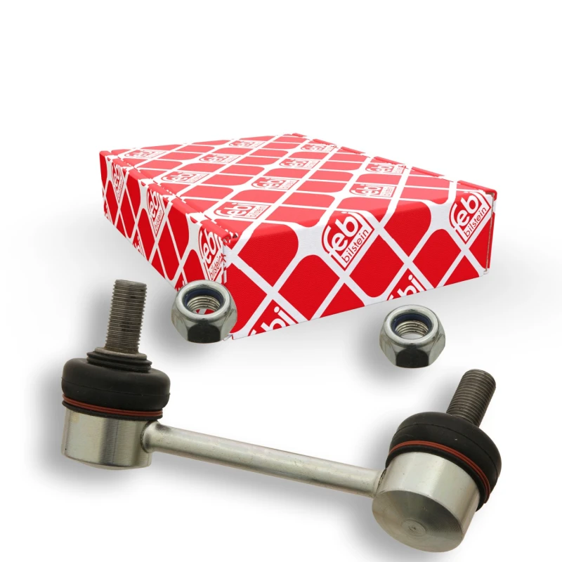 Image of FEBI BILSTEIN 31559 Anti-roll bar link OE Turbo NEW, Rear Axle Left Steel Link Stabiliser (3229)