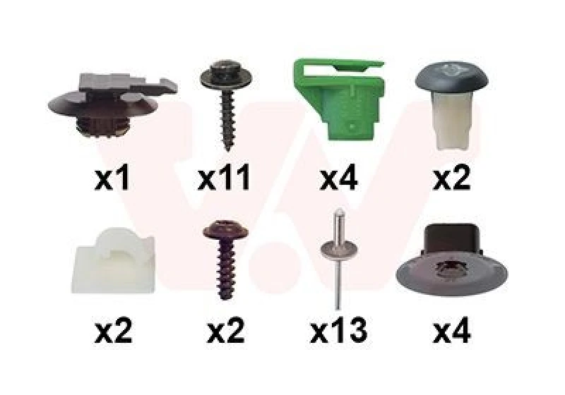 Image of VAN WEZEL Mounting Kit, bumper VAN WEZEL 4422793