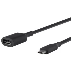 Image of Urbanz INC-USBCM-AF015M Incredi-Cables USB Type C (male) to USB Adaptor (female) - Black