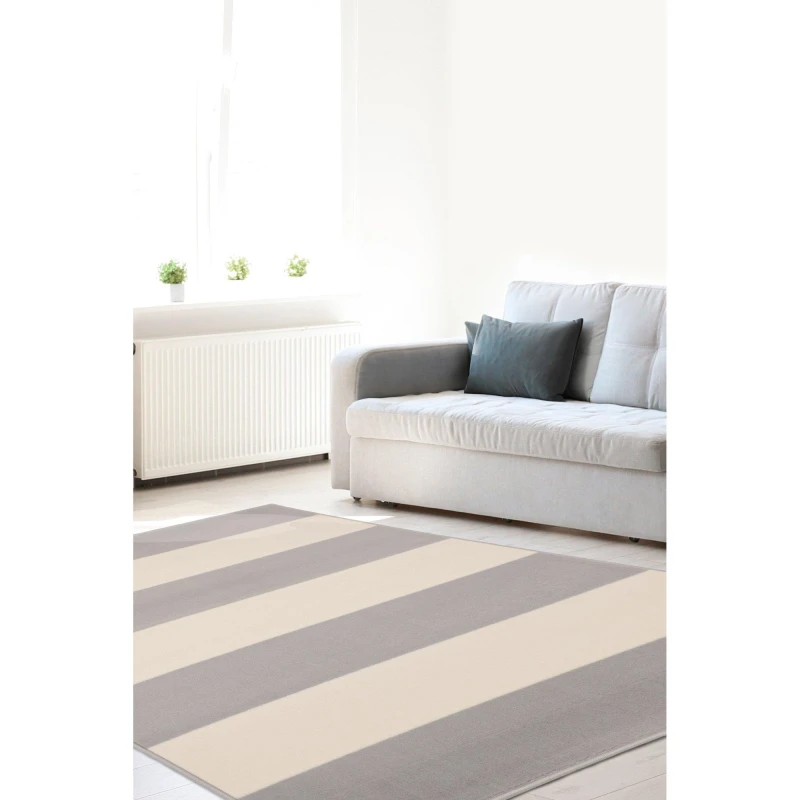 Image of Homemaker Maestro Striped Rug Grey - Homemaker - Size: 120X160 Grey 120X160 WB73410