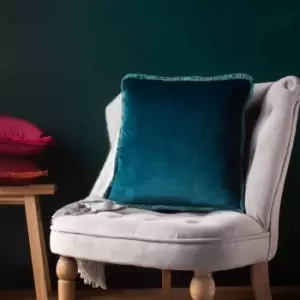 image of Paoletti Freya Polyester Filled Cushion Teal