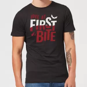 image of Love At First Bite Mens T-Shirt - Black - M - Black