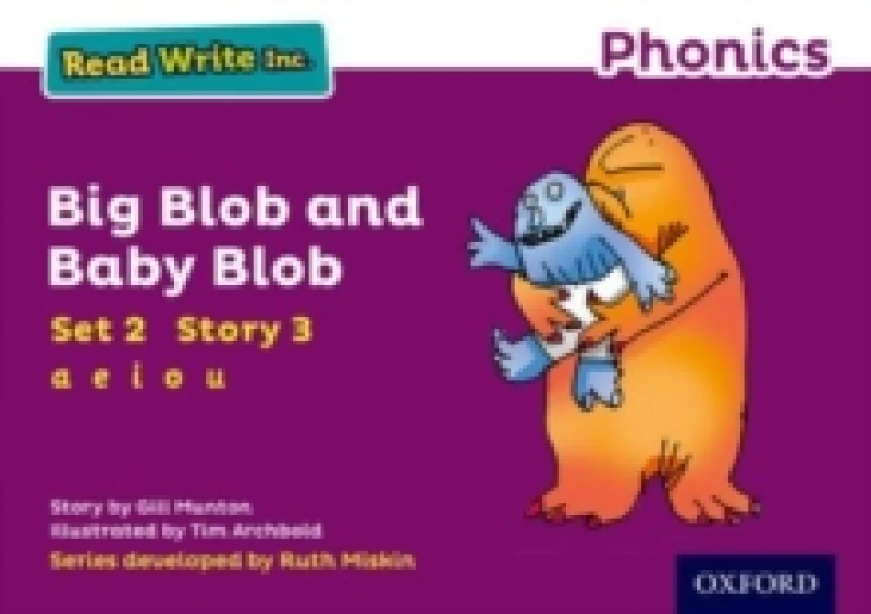 Image of Gill Munton Read Write Inc. Phonics: Big Blob and Baby Blob (Purple Set 2 Storybook 3) Book Multi unisex