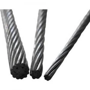 Image of Wire rope x L 4mm x 1m TOOLCRAFT 13211100400 Grey
