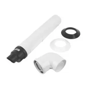 Image of Baxi Ecoblue Horizontal White Flue (L)500mm (Dia)100mm