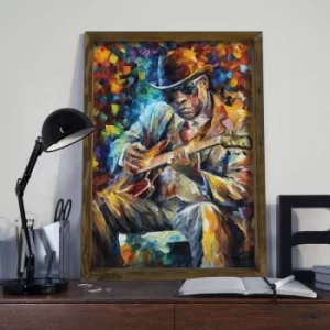 Image of MZM747 Multicolor Decorative Framed MDF Painting