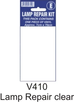 image of Lamp Repair Outside Sticker - Transparent- CASTLE PROMOTIONS- V410