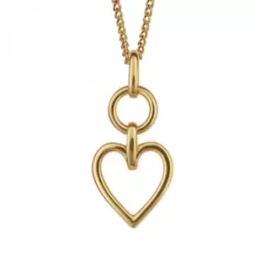 image of Statement Open Heart Gold Plated Pendant P5243