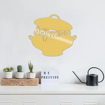 Image of Cook?ng Metal Decor - Gold Gold Decorative Metal Wall Accessory