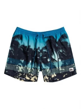 Sunset 14" - Swim Shorts for Boys 8-16 - Green - Quiksilver