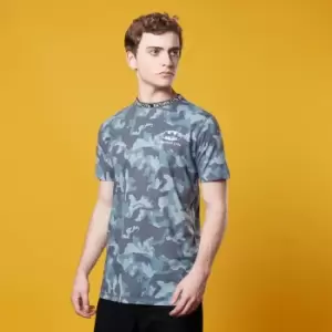 Image of Batman Camo Neck Ribbed T-Shirt - Khaki - M