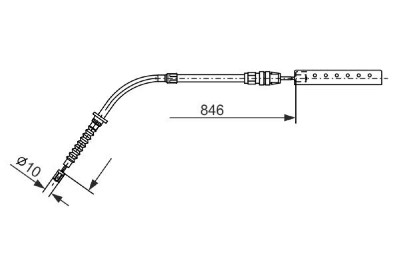 Image of Handbrake cable Bosch 1 987 482 866
