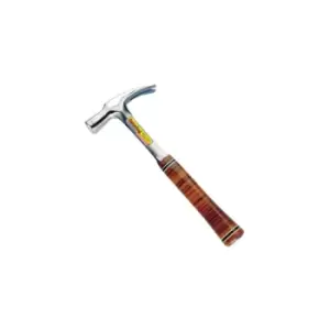 Image of Estwing - 24oz Straight Claw English Pattern Hammer with Leather Grip E24S
