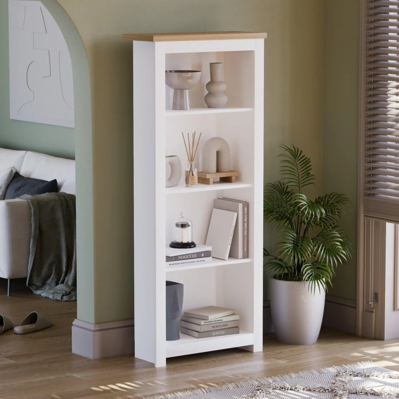 Image of Lassic Vida Designs Arlington 4 Tier Bookcase White unisex 4 Tier