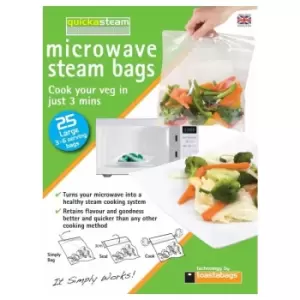 Image of Planit - quickasteam Microwave Steam Bags Large Pack 25 -