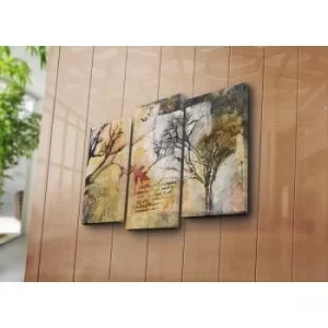 Image of 3PATK-68 Multicolor Decorative Canvas Painting (3 Pieces)