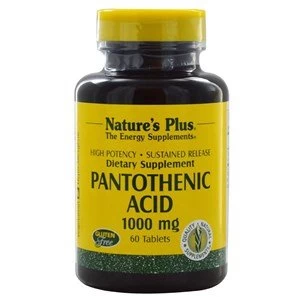 Image of Natures Plus Pantothenic Acid 1000 mg Sustained Release Tablets 60 Tabs