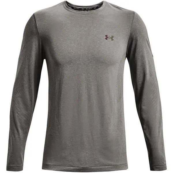 image of Under Armour Armour Rush Seamless T Shirt Mens - Grey S