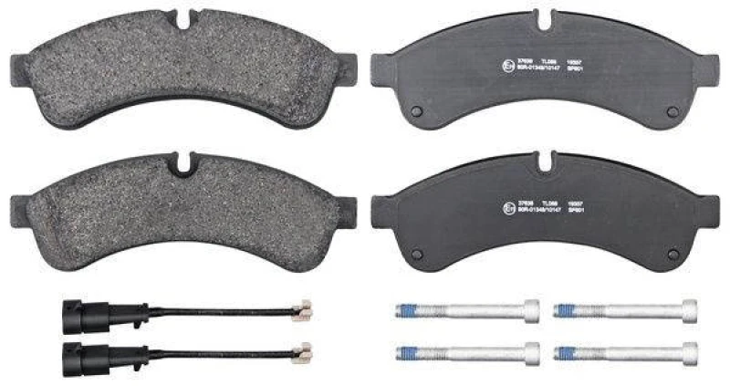 Image of A.B.S. 37638 Brake pad set incl. wear warning contact Brake Pad Set,disc brake (402)