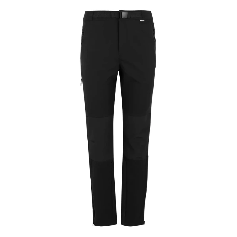 Image of Regatta Regatta Men Montorn Durable Water-Repellent Walking Trousers in Jet Black Size: 30R Jet Black 30R Male 5063516156420